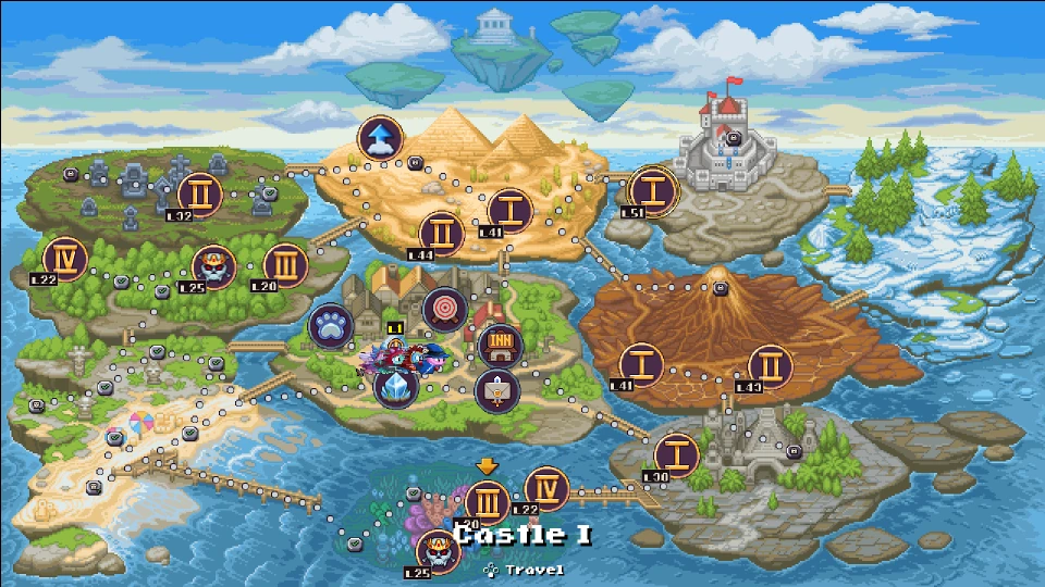 The Story Mode world map